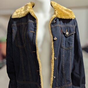Dark Denim Size XL Sherpa Lined Jacket